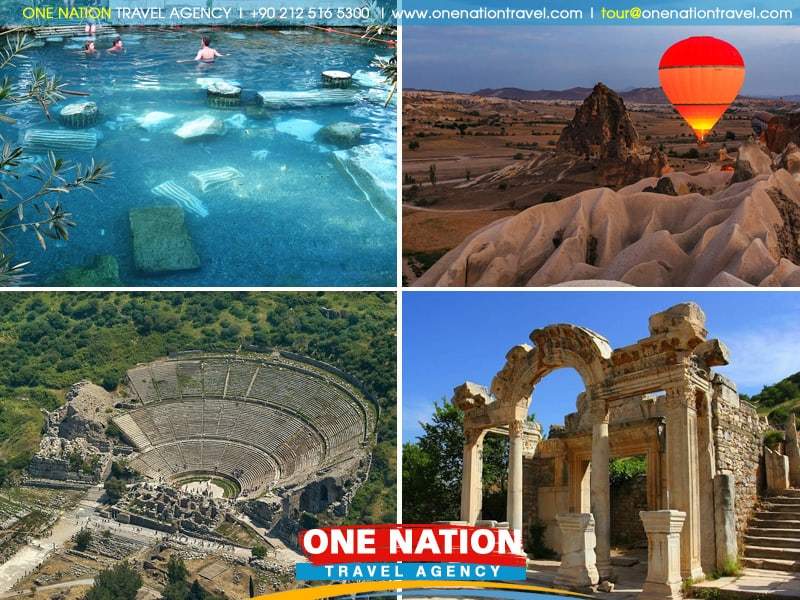 4-Day Ephesus, Pamukkale and Cappadocia Tour from Istanbul by Plane & Bus
