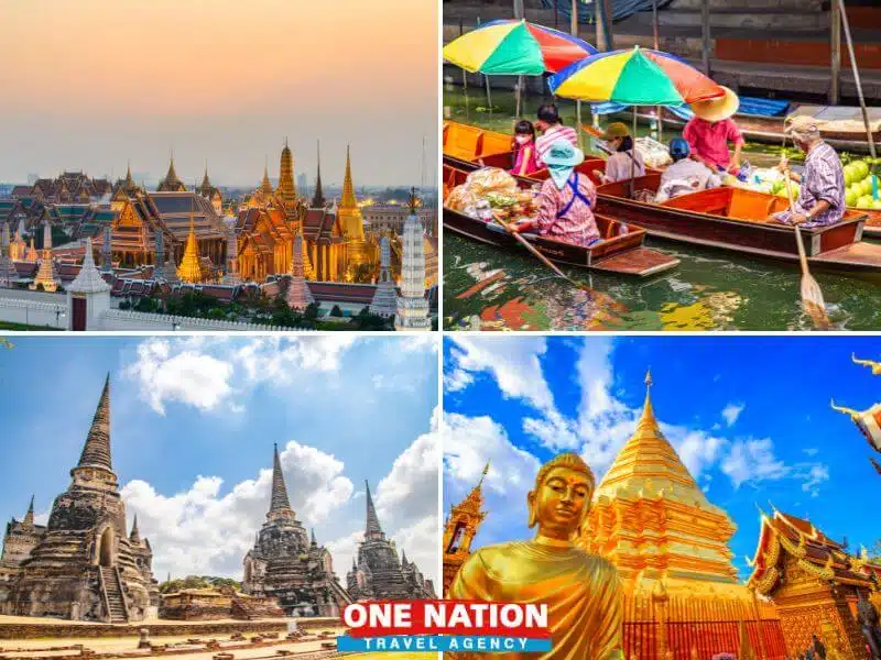 6-day Thailand tour package featuring visits to Bangkok, Ayutthaya, and Chiang Mai, exploring historic temples, cultural landmarks, and local markets.
